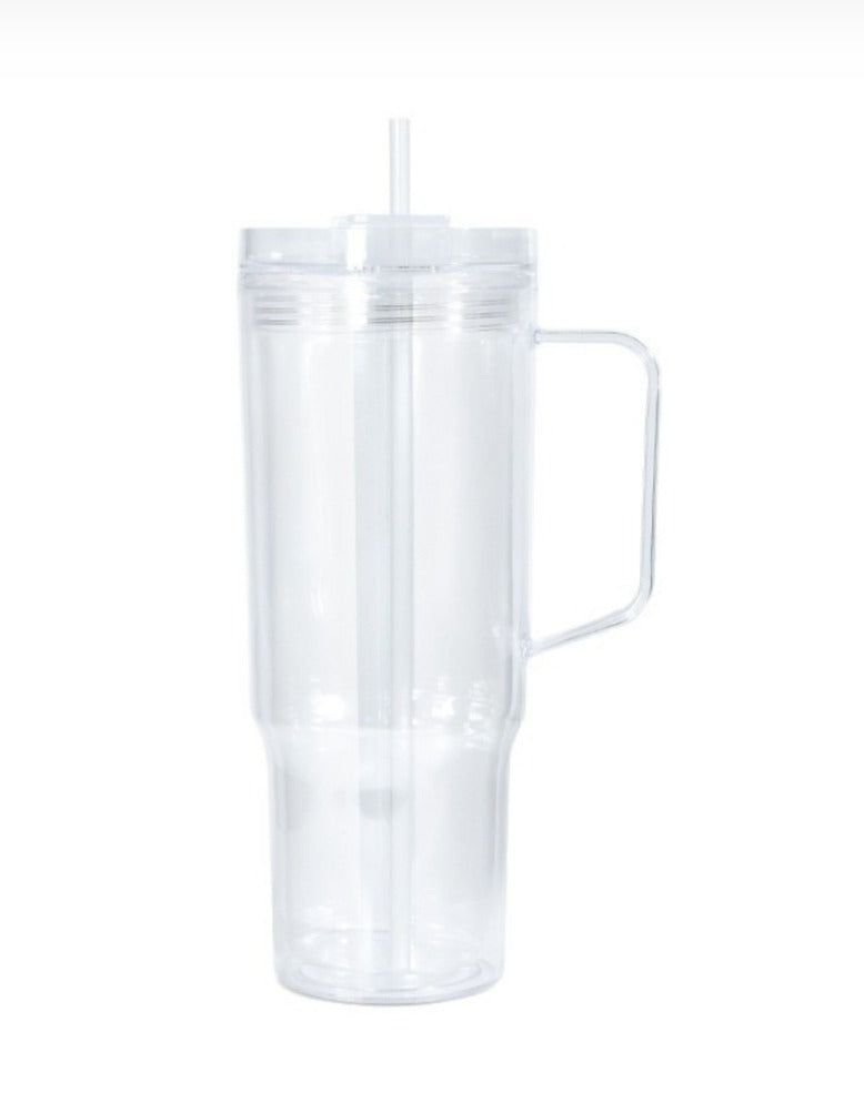 40oz Plastic Tumbler With Handle